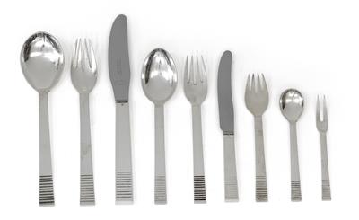 Oscar Gundlach-Pedersen (1886-1960), A 105-piece cutlery set with “parallel pattern”, - Jugendstil e arte applicata del XX secolo