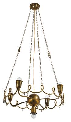 Otto Prutscher (1880 Vienna 1949), A five-arm chandelier, - Secese a umění 20. století