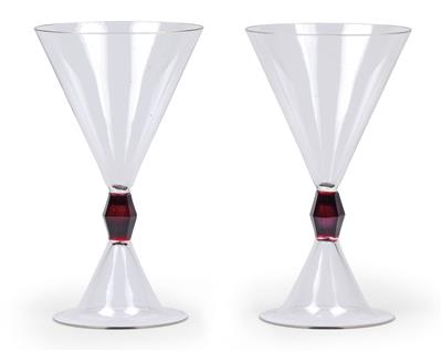 Peter Behrens (Hamburg 1868-1940 Berlin), A pair of wine glasses from the “Aegir” series, - Jugendstil and 20th Century Arts and Crafts