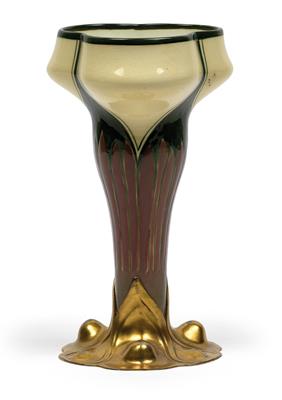 A vase in gilt metal mount, - Secese a umění 20. století