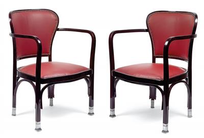 Gustav Siegel, A pair of armchairs, - Jugendstil and 20th Century Arts and Crafts
