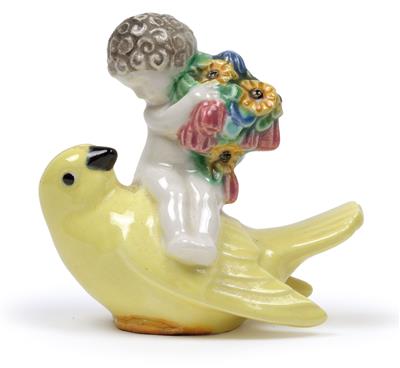 Michael Powolny, A putto on a bird, - Jugendstil e arte applicata del XX secolo