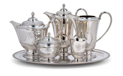 A six-piece coffee and tea service by J. C. Klinkosch, - Secese a umění 20. století