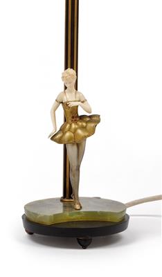 Ferdinand Preiss (1882-1943), A table lamp with ballet dancer, - Jugendstil e arte applicata del XX secolo