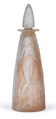 A moulded “Poesie” flask with stopper by René Lalique for d’Orsay, - Jugendstil e arte applicata del XX secolo