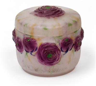 A moulded “Roses” covered box by G. Argy-Rousseau, - Jugendstil and 20th Century Arts and Crafts