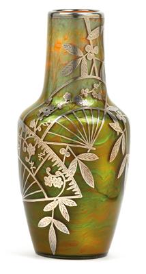 Vase mit galvanischer Silberauflage, - Jugendstil und angewandte Kunst des 20. Jahrhunderts