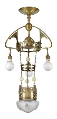 A Bohemian four-light chandelier, - Secese a umění 20. století