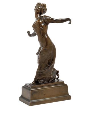 Ferdinand Liebermann (1883-1941), dancing female figure, designed c. 1910 for the Österreichische Gesellschaft zur Förderung der Medaillenkunst und Kleinplastik, - Secese a umění 20. století