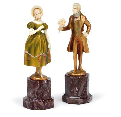 Ferdinand Preiss (1882-1943), Biedermeier couple, Berlin, c. 1930, - Secese a umění 20. století