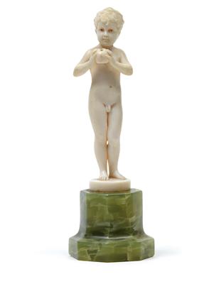 Ferdinand Preiss, nude boy with apple - Jugendstil e arte applicata del XX secolo