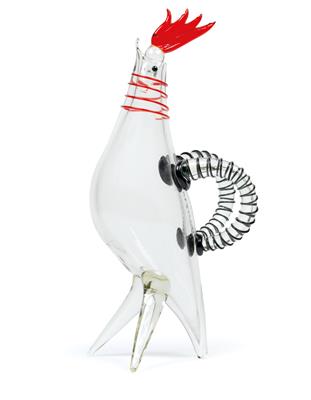 Glass carafe in the shape of a rooster after a draft variant by Pablo Picasso, - Secese a umění 20. století