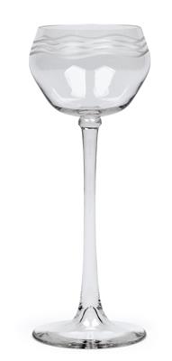 Hans Christiansen, wine glass, Thereisenthal crystal glass factory, c. 1904, - Jugendstil e arte applicata del XX secolo