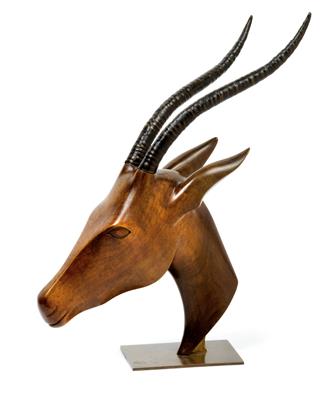 Head of a springbok, Werkstätten Hagenauer, Vienna, c. 1960 - Jugendstil e arte applicata del XX secolo