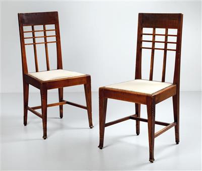 A pair of chairs, Vienna, c. 1900, - Secese a umění 20. století