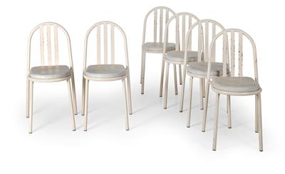 Robert Mallet-Stevens, six chairs, France, designed c. 1930, - Jugendstil e arte applicata del XX secolo