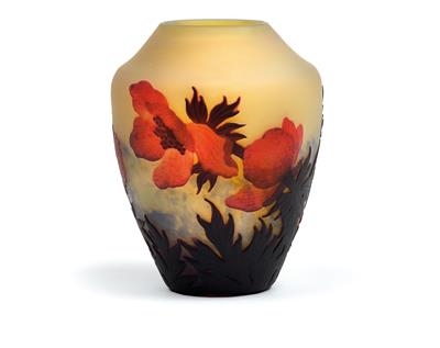Vase with anemones, Muller Frères, Luneville, c. 1910-14, - Secese a umění 20. století