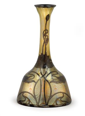 Vase with galvanoplastic water lily décor, Johann Lötz Witwe, Klostermühle, for E. Bakalowits, Söhne, Vienna, 1899/1900, - Jugendstil e arte applicata del XX secolo