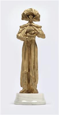 Henri Désiré Grisard, "Le secret" (a lady holding a small casket), France, c. 1910 - Jugendstil and 20th Century Arts and Crafts