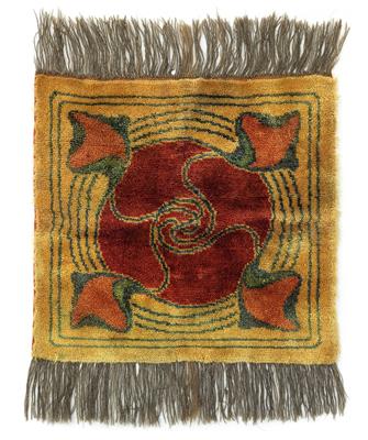 Max Benirschke (student of Koloman Moser), “Mohair Knüpfpolster (Mohair knotted pillow)”, Johann Backhausen & Söhne, design no. 3913, Vienna, 1900 - Secese a umění 20. století