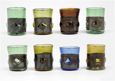 Vinicio Vianello, (Italy 1923-1999), eight glasses, Murano, 1968 - Jugendstil and 20th Century Arts and Crafts