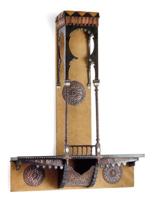 Carlo Bugatti, a wall etagère, Italy, c. 1900 - Secese a umění 20. století