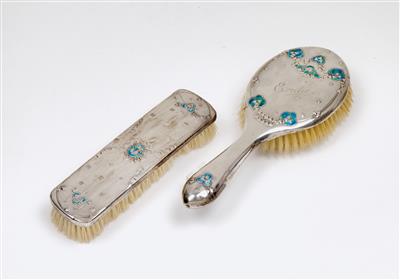 Jessie Marion King (Scotland 1875-1949), a hair brush and a clothes brush, Liberty  &  Co., c. 1906 - Jugendstil e arte applicata del XX secolo