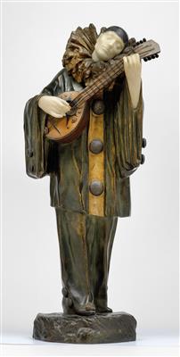 Joseph Gazan, Demetre Chiparus, a large figurine: “The clown’s dream”, France, c. 1930 - Jugendstil e arte applicata del XX secolo