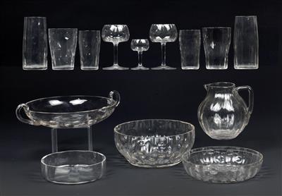 Koloman Moser, a 60-piece glassware set, decoration by Meteor, manufactured by Meyr’s Neffe, Adolf, commissioned by E. Bakalowits, Söhne, Vienna, 1899-1900, for the Wiener Werkstätte - Jugendstil and 20th Century Arts and Crafts