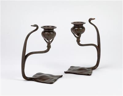 A pair of candelabra, Tiffany Studios, New York, c. 1906 - Secese a umění 20. století