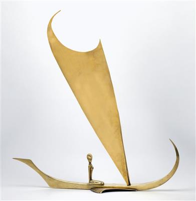 A sail boat, model number 3726, Werkstätten Hagenauer, Vienna - Jugendstil e arte applicata del XX secolo