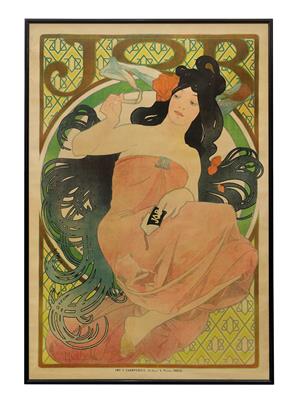 Alphonse Mucha (Eibenschütz 1860-1939 Prag), "JOB", 1898, F. Champenois, Paris - Jugendstil u. angewandte Kunst d. 20. Jahrhunderts