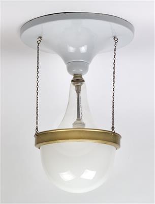 A ceiling lamp, attributed to Adolf Loos, designed before 1920, probably executed by Vereinigte Emaillierwerke, Lampen- und Metallwarenfabriken - Jugendstil e arte applicata del XX secolo