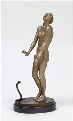 Friedrich Gornik (Austria 1877–1943), a female figure with snake, Vienna c. 1930 - Jugendstil e arte applicata del XX secolo