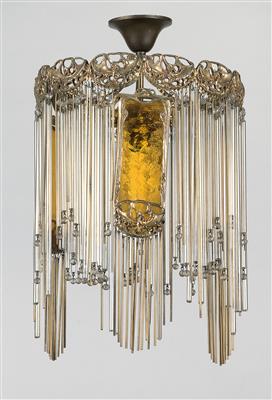 Hector Guimard (1867–1942), a large Chandelier, contemporary reproduction based on a design by Hector Guimard, Paris, c. 1900 - Jugendstil and 20th Century Arts and Crafts