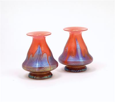 A pair of vases, Johann Lötz Witwe, Klostermühle, 1900 - Secese a umění 20. století