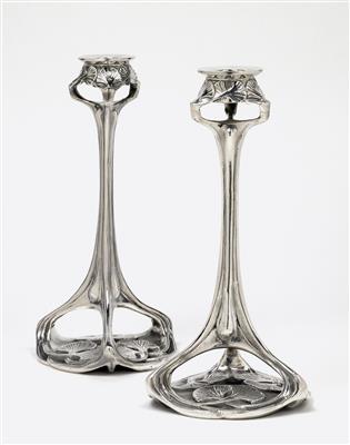 Paul Follot (France 1877–1941), a pair of candelabra, France, c. 1903 - Jugendstil and 20th Century Arts and Crafts