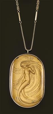 A mirrored pendant, René Lalique, designed c. 1919, Wingen-sur-Moder - Jugendstil and 20th Century Arts and Crafts