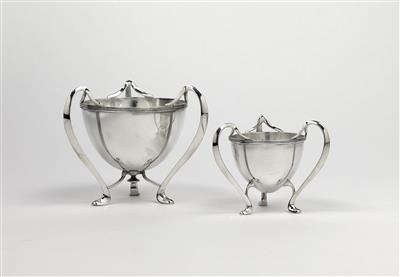 Two silver centrepieces, probably C. S. Harris & Sons Ltd., London, c. 1904/08 - Jugendstil e arte applicata del XX secolo