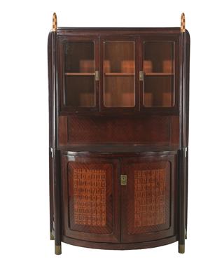 A cabinet with chequered décor, model number: 3120, designed before 1904, attributed to Koloman Moser or Josef Hoffmann, executed by J. & J. Kohn, Vienna, by c. 1905 - Secese a umění 20. století