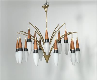 A large fifteen-arm chandelier, probably Rupert Nikoll, Vienna c. 1955 - Jugendstil and 20th Century Arts and Crafts