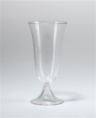 Otto Prutscher, a footed glass, designed in 1925, executed by Carl Goldberg, Haida, merchant-employer: J. & L. Lobmeyr, Vienna - Secese a umění 20. století