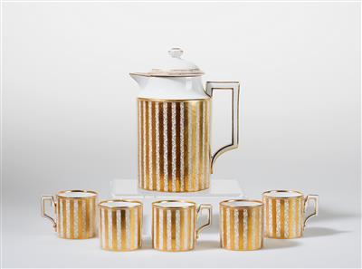 Otto Prutscher, six pieces from a mocha service, designed in around 1900/10, executed by Ernst Wahliss, Vienna - Secese a umění 20. století