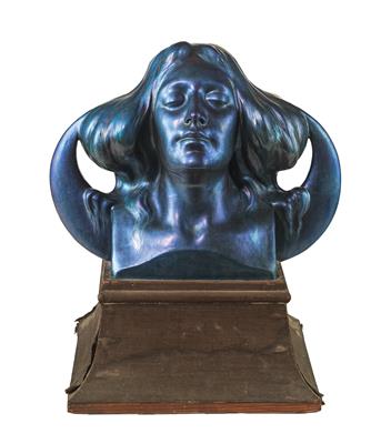 Sándor Apáti Abt (1870–1916), a “Luna” bust, Zsolnay, Pécs, 1899, Turin Exhibition, 1902 - Jugendstil e arte applicata del XX secolo