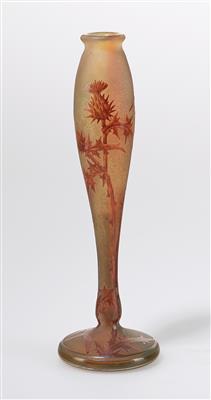 Vase mit Disteldekor, Daum, Nancy, um 1900-1905 - Jugendstil und angewandte Kunst des 20. Jahrhunderts