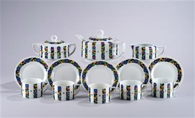 Emanuel Josef Margold (1888–1962), a tea service for six persons, 15 pieces, designed before 1911, executed by Pfeiffer und Löwenstein, - Secese a umění 20. století