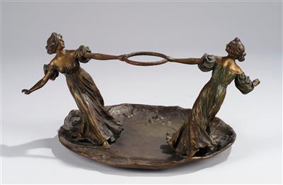 F. X. Bergmann, a centrepiece with women dancing a roundelay, designed in Vienna, c. 1900 - Jugendstil and 20th Century Arts and Crafts