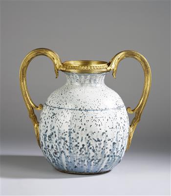 A large vase with gilt bronze handles, Atelier de Glatigny, c. 1900 - Jugendstil and 20th Century Arts and Crafts