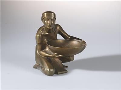 Gustav Gurschner, an ashtray, kneeling servant (slave), model number: 502, Vienna, 1903/04 - Jugendstil e arte applicata del XX secolo