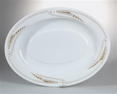 Henry van de Velde, a deep oval plate (roast platter), designed in 1903, an early model by Meissen Porcelain Factory - Secese a umění 20. století
